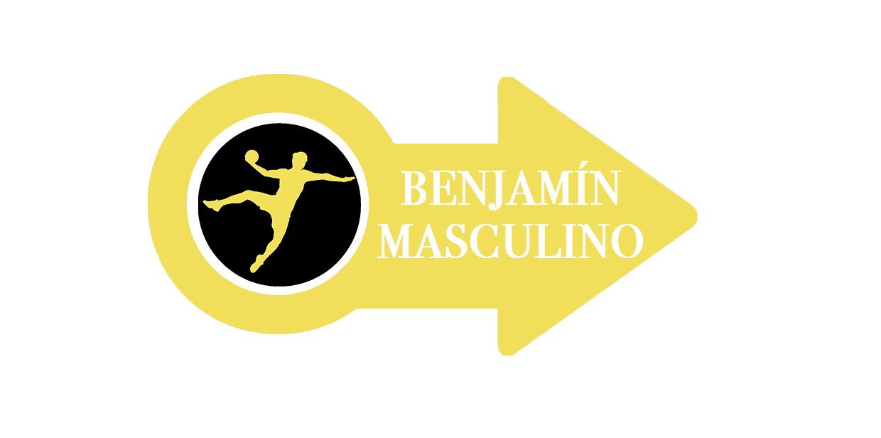 flecha dorada con la silueta de un jugador y el texto de Benjamín Masculino